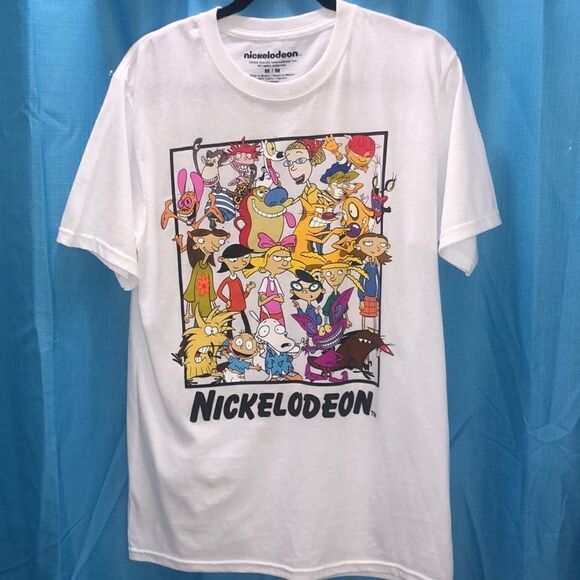 Nickelodeon Shirt white blue red green yellow - Picture 1 of 3